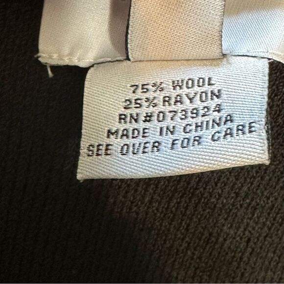 Toula Black Wool Blend Knit Straight Ruffled Skirt Sz6 - Picture 9 of 10